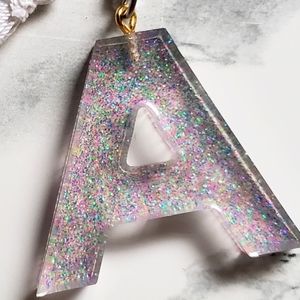 Epoxy letter keychains